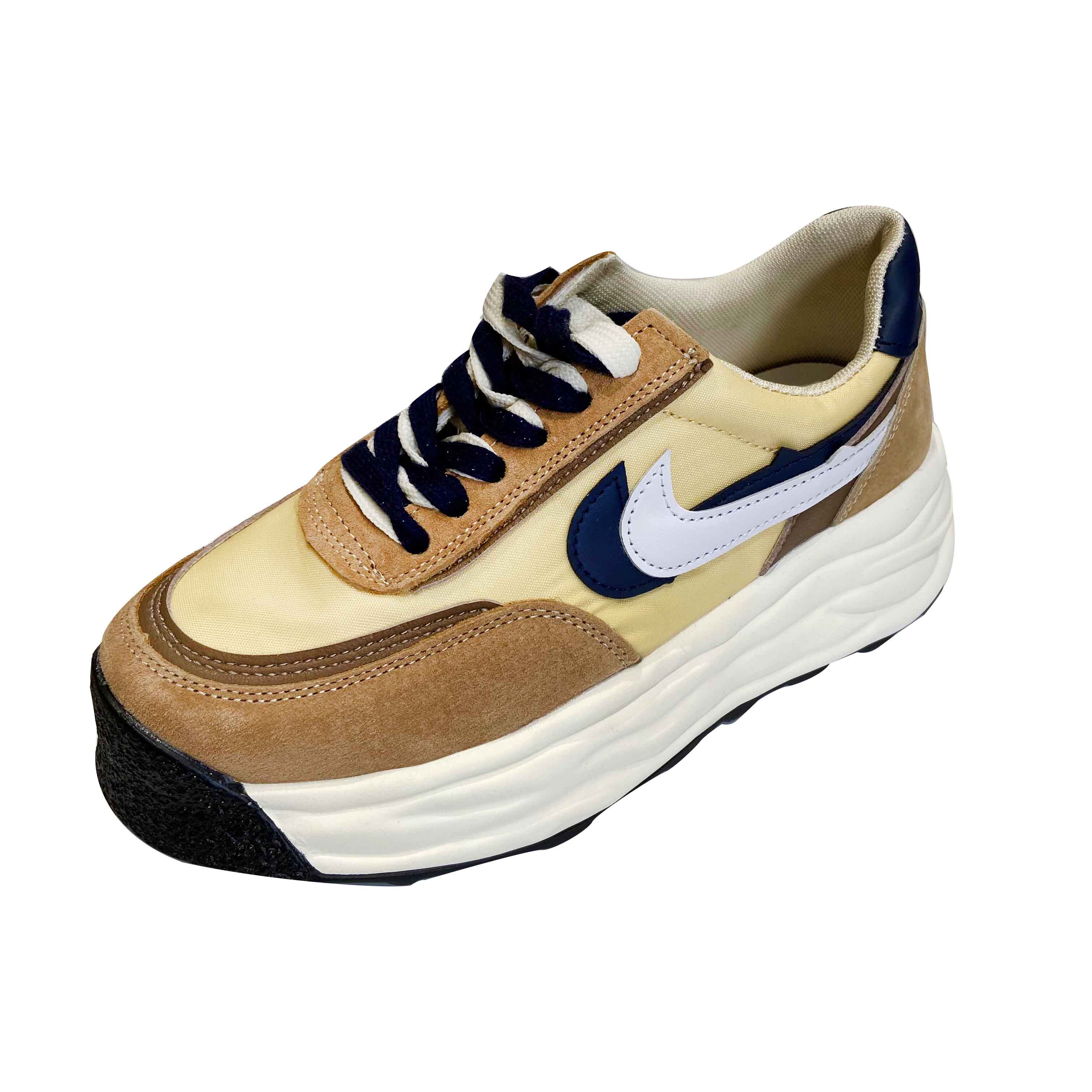 华夫阿甘勾勾鞋女春秋2021新款炸街老爹溶解时尚休闲鞋