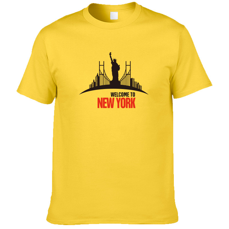 纽约旅游纪念短袖newyork自由女神像金门大桥t恤