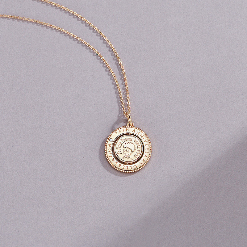 lepetitprince小王子珠宝经典头像项链75周年特别纪念硬币项链