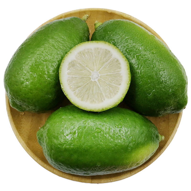 无籽柠檬海南香水无子新鲜青柠檬长条型奶茶茶店柠檬