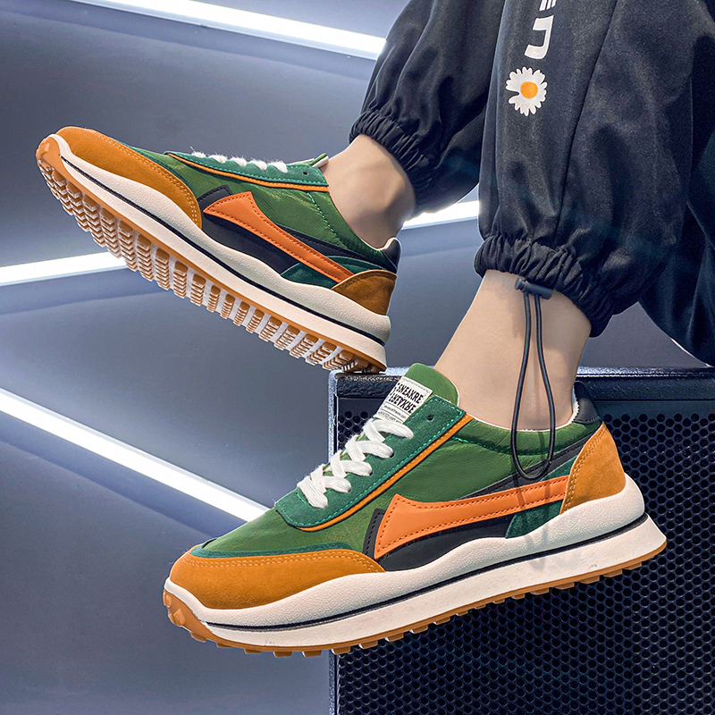 阿甘鞋男增高加绒冬季鞋子休闲鞋运动跑步鞋老爹帆布百搭秋季潮鞋