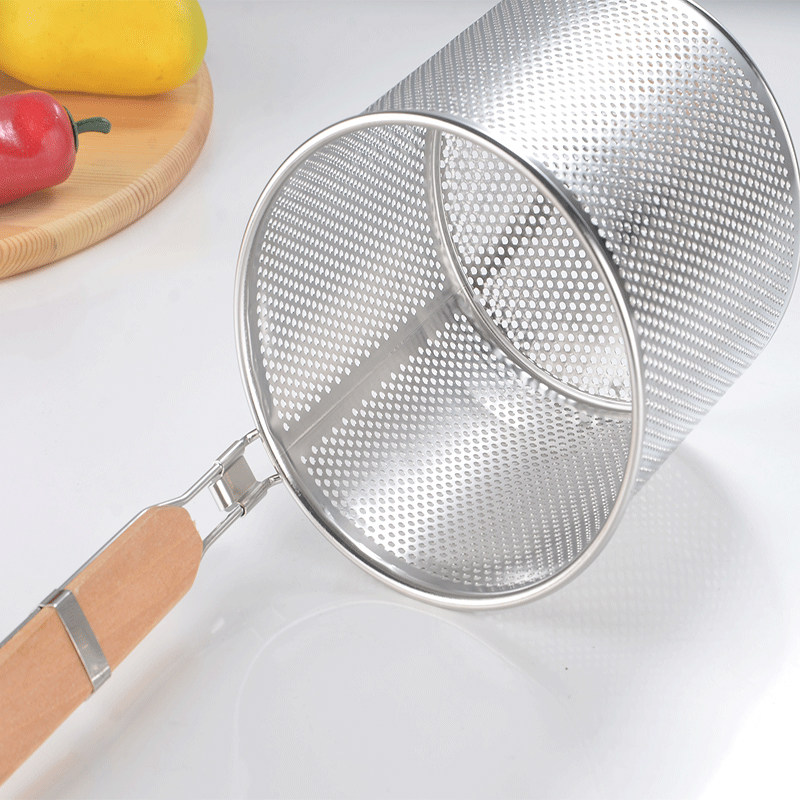 不锈钢粉篱麻辣烫漏勺米线捞勺煮面捞面漏勺冲孔酸辣粉漏网大漏勺