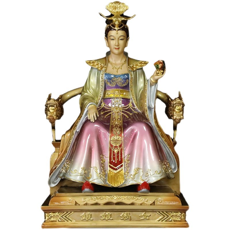 大地之母三皇女娲娘娘神像家用始母创世神台摆件