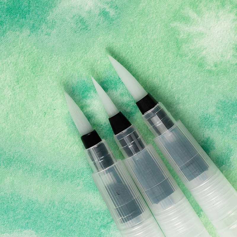 自来水笔水溶彩铅水彩画笔毛笔美术画材储水笔初学勾线手绘水彩笔