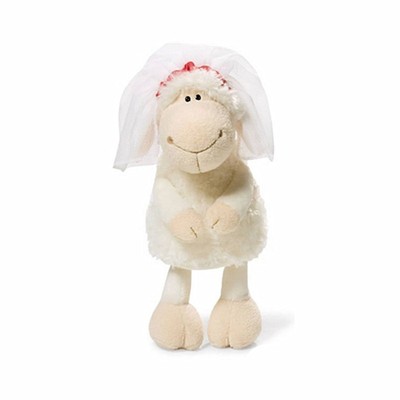 nici专柜正版justdoit结婚新娘新郎咩咩羊毛绒公仔娃娃玩具礼物