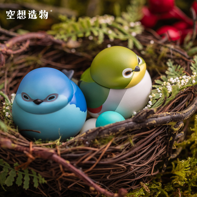 空想造物小鸟球球啾盲盒世界雀类系列手办扭蛋潮玩盲盒