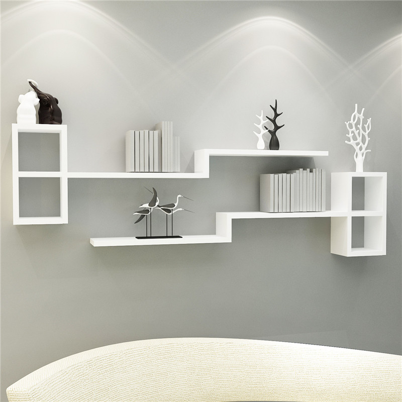 客厅墙面装饰书架墙上置物架卧室床头隔板壁挂式搁板