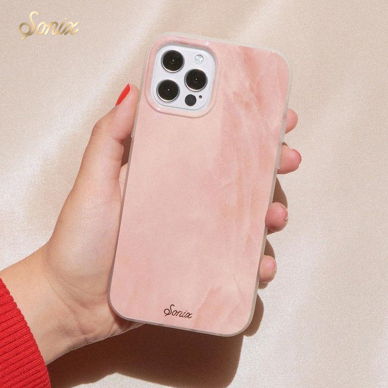 sonix粉色母贝适用苹果iphone13promax手机机壳手机保护套