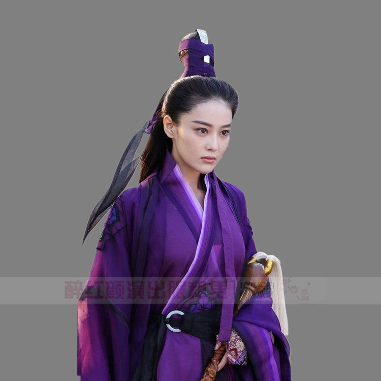 租赁古装神雕侠侣侠女张馨予影视视同款李莫愁紫罗民族服装