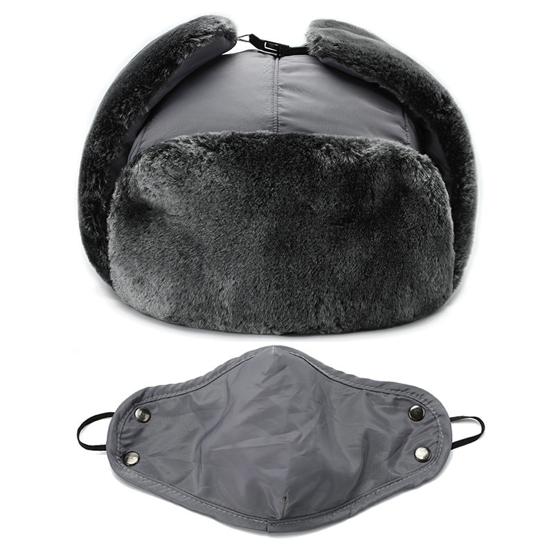 苏联徽章雷锋帽防风防水男女户外帽加厚护耳帽俄罗斯保暖棉帽防寒