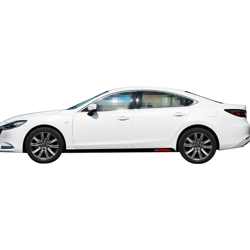 适用于马自达阿特拉花侧裙碳纤维炫酷长条高品质不留汽车装饰贴