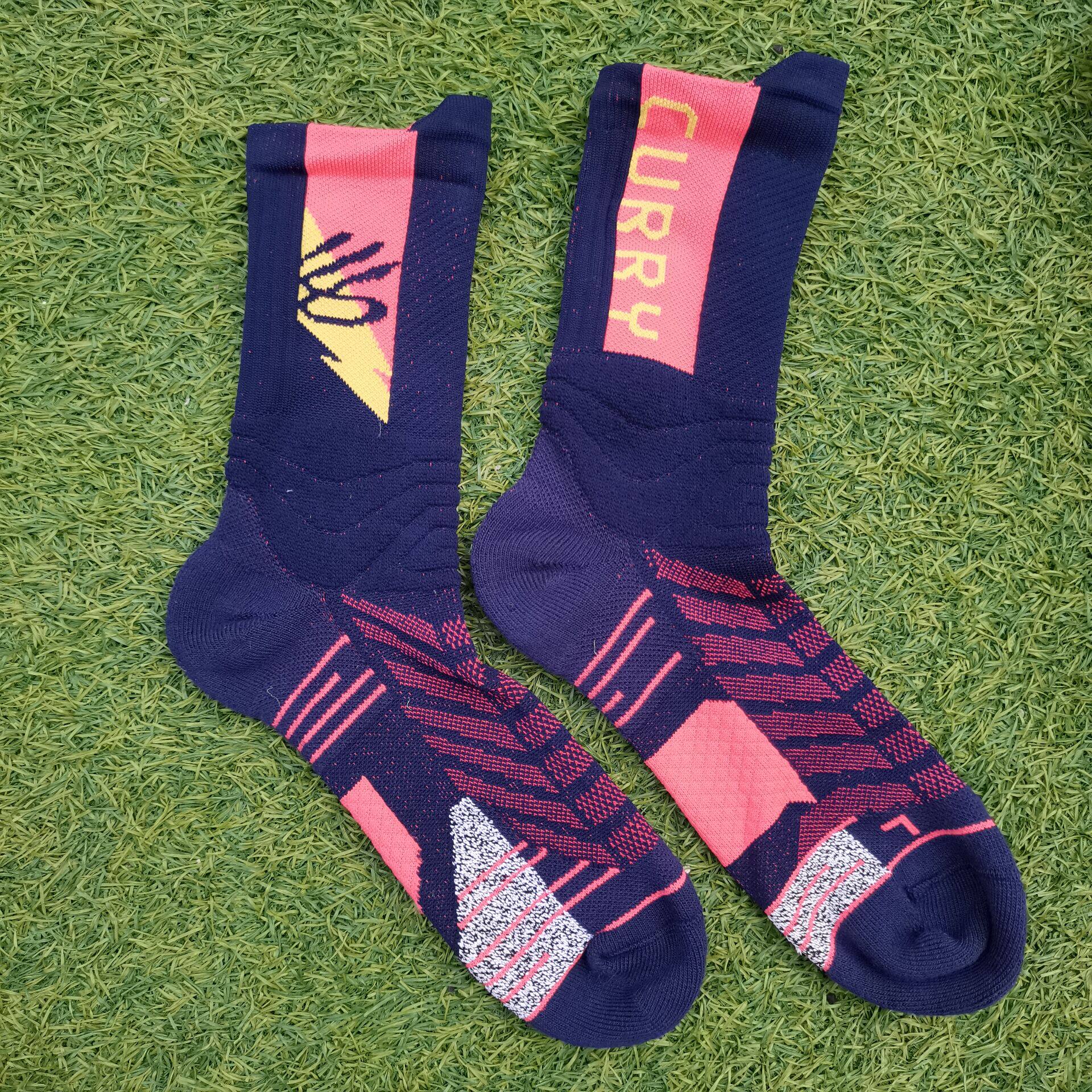 库里男子精英短袜防滑中筒筒袜休闲运动训练篮球袜中筒袜