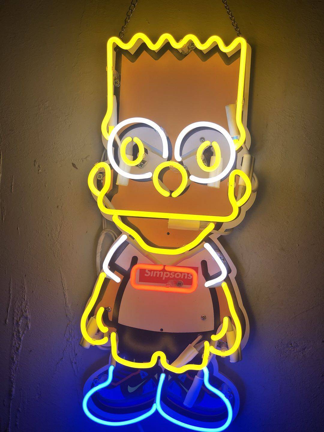 阿森一族辛普森全身霓虹灯定制卡通造型壁灯挂墙装饰灯