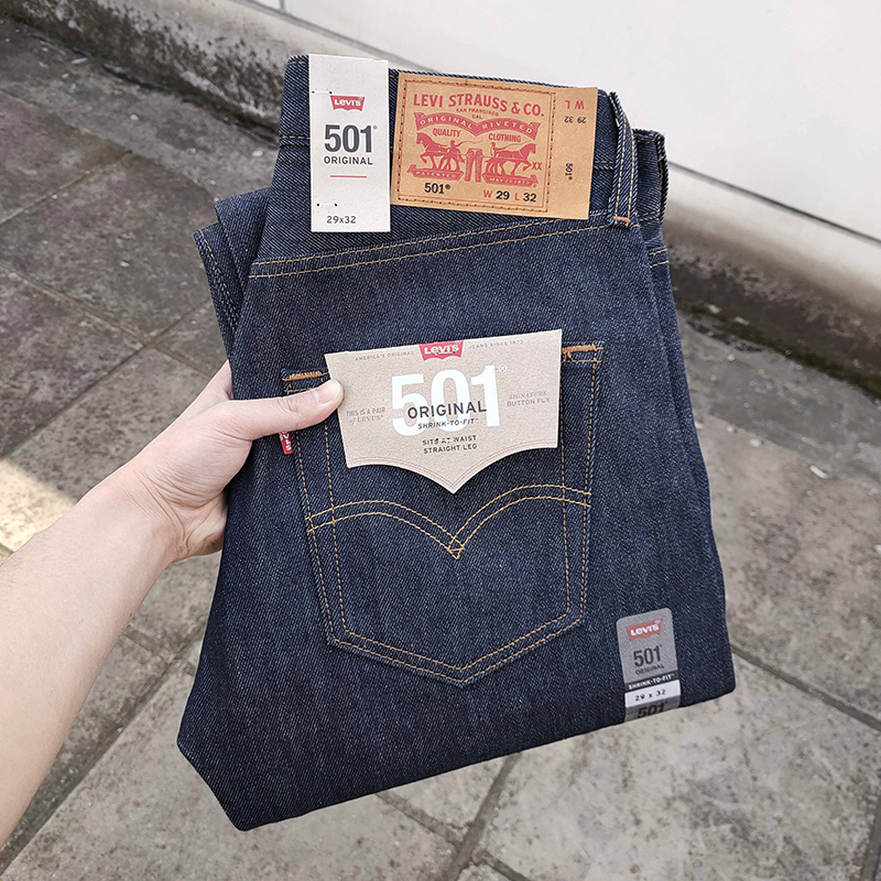 正品 Levis李维斯501STF男士原牛原色未脱浆宽松牛仔裤00501-0000