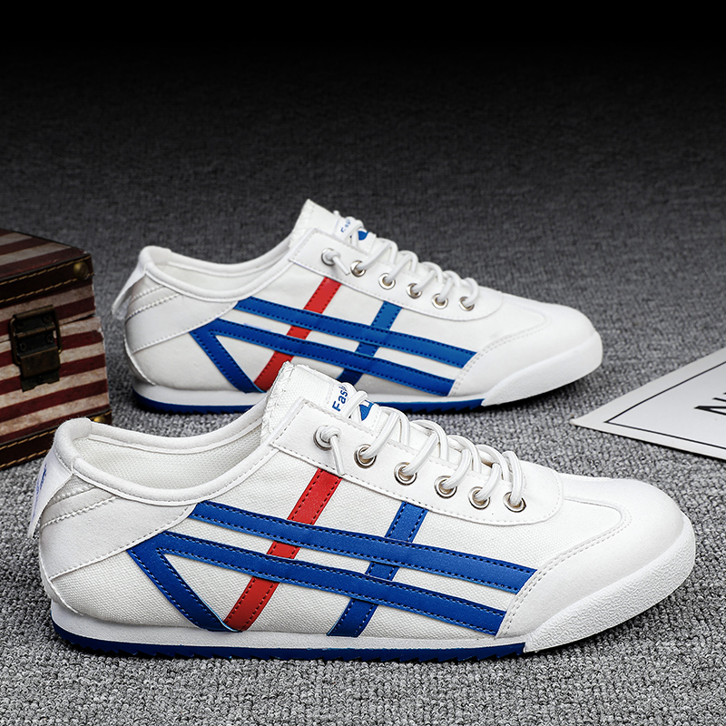 tiger鬼冢虎官方旗舰店男鞋女鞋春季一脚蹬经典款帆布休闲阿甘鞋