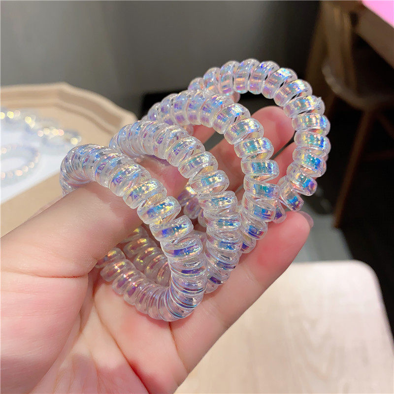 电话线发圈女无痕网红ins人鱼头绳手链发饰