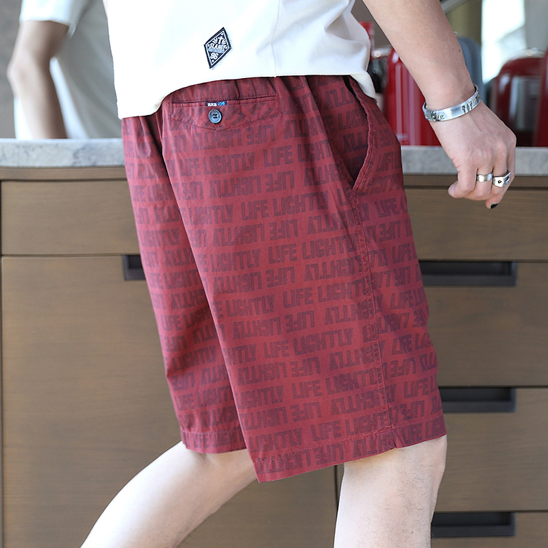 夏季薄款沙滩裤中裤外穿宽松大裤衩居家五分5分休闲短裤男士潮牌