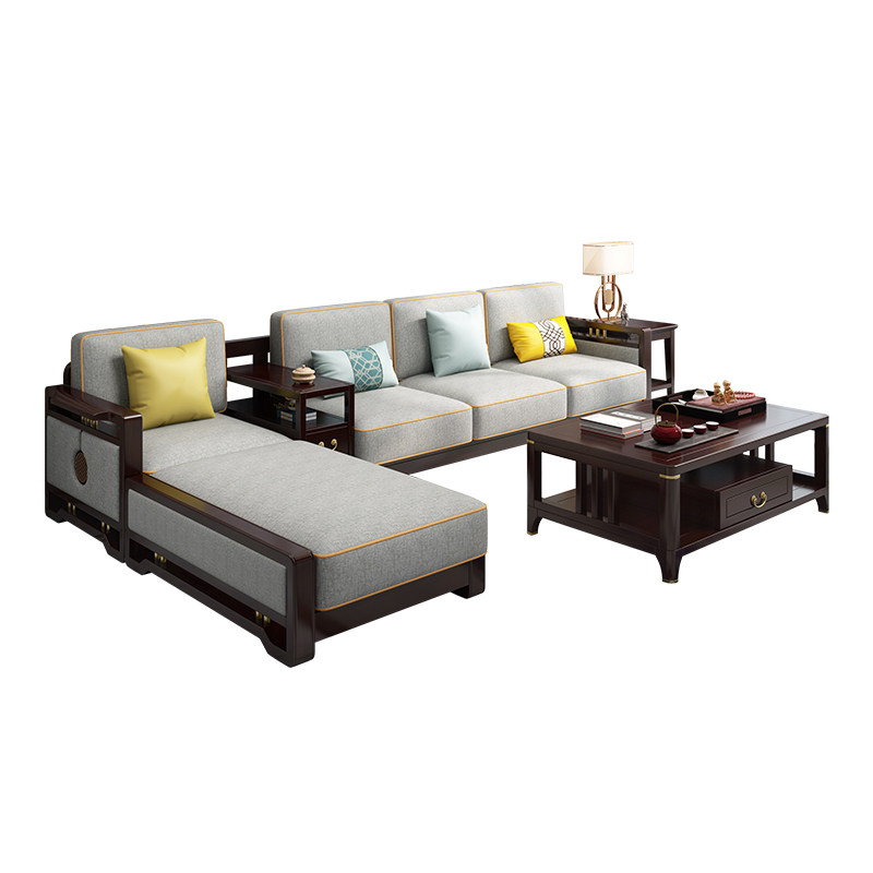 优尚雅轩新中式沙发组合家具别墅现代中国风禅意简约布艺实木沙发