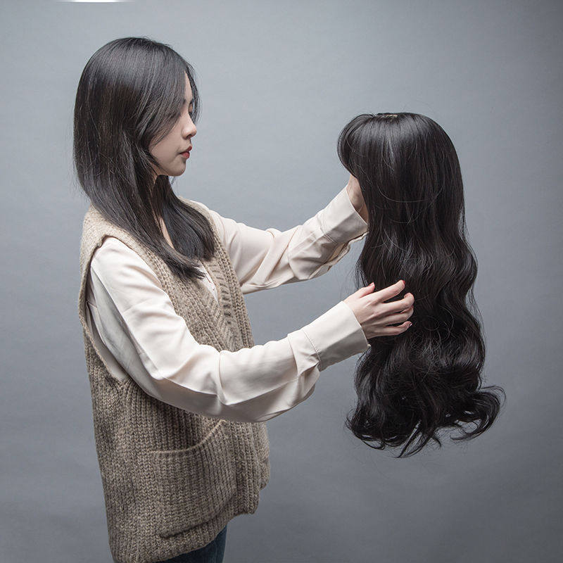 假发仿真头顶长发长卷卷发直发大波波浪补发日常整顶假发