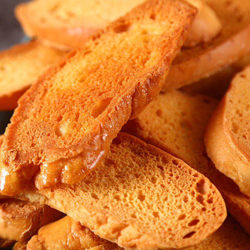 面包包干法式奶芙焦糖奶油味奶香味酥脆面包片酥性饼干