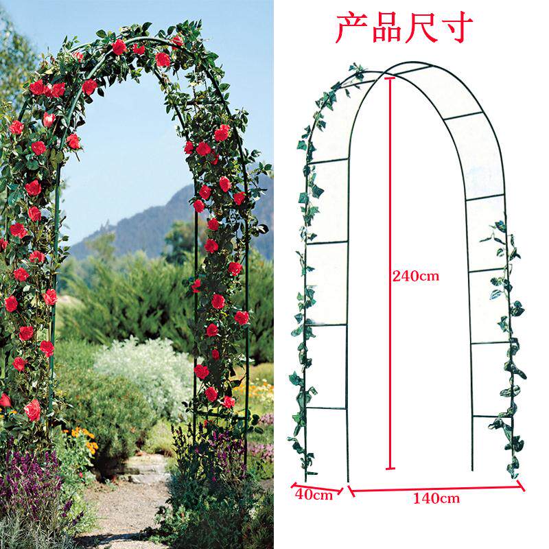 花架铁艺拱门爬藤藤架月季月季花户外庭院铁线莲花架