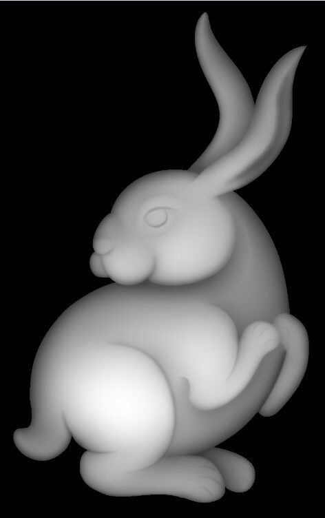 1448生肖兔子浮雕精雕jdp灰度bmp格式玉雕设计素材