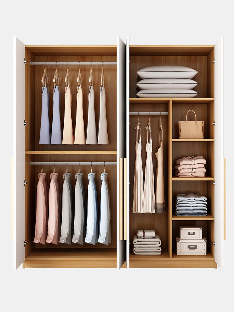 简易两门单人1米深度衣柜厘米160cm80公分实木衣柜