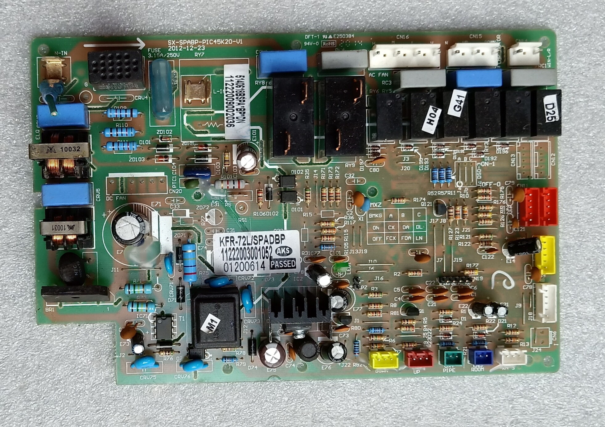 奥克斯变频空调内机电脑sxspabppic45k20v1kfr72lspadbppcb电路板