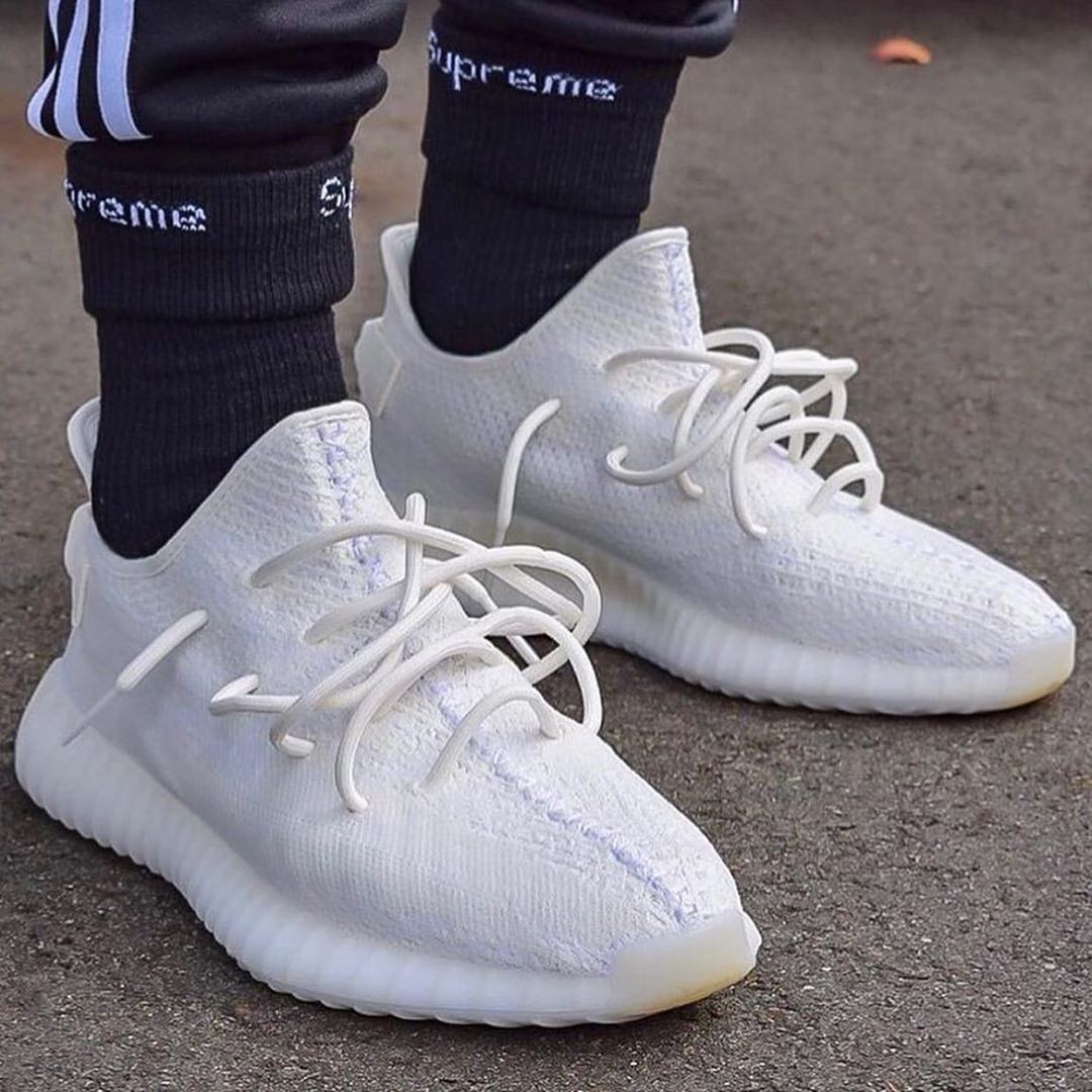 椰子350纯白冰淇淋真爆高版本过毒亚洲限定莆田yeezy鞋黑白满天星