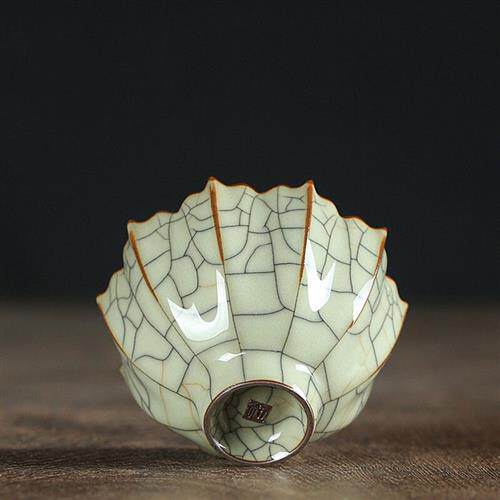 艾莹龙泉青瓷王文传世哥窑手工品茗主人杯单杯家用led导光板