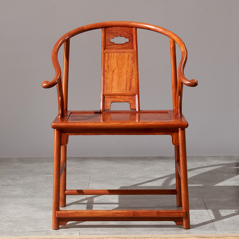 聚航新中式太师椅圆椅中式圈椅红木家具思远圈椅