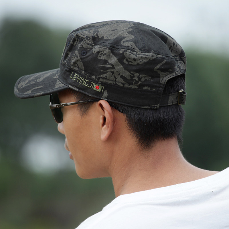 盾郎特种兵迷彩鸭舌帽男女平顶帽户外军迷作训帽钓鱼帽登山遮阳帽