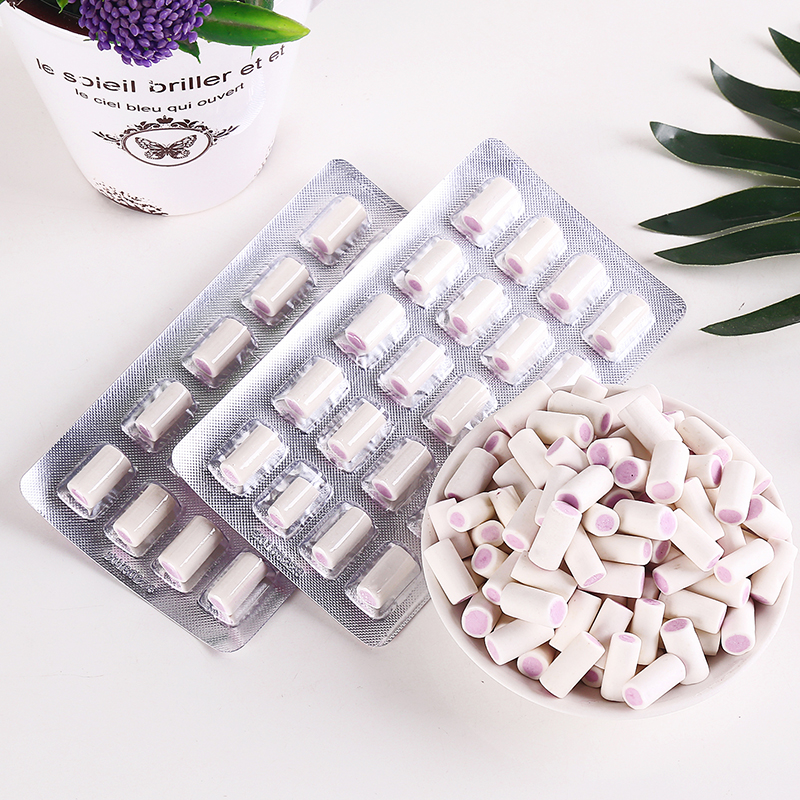 舒心香芋奶味20片整盒儿童糖果奶糖充气软糖糖果