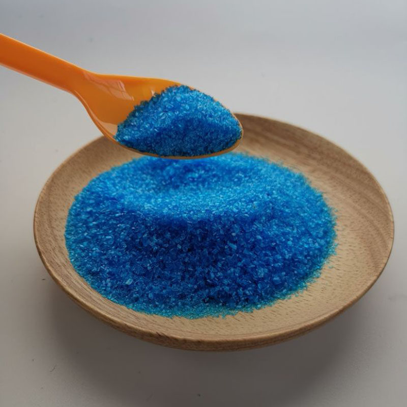 厂家直销蓝矾晶体硫酸铜除藻剂游泳池鱼塘除藻蹄浴25公斤物流包邮