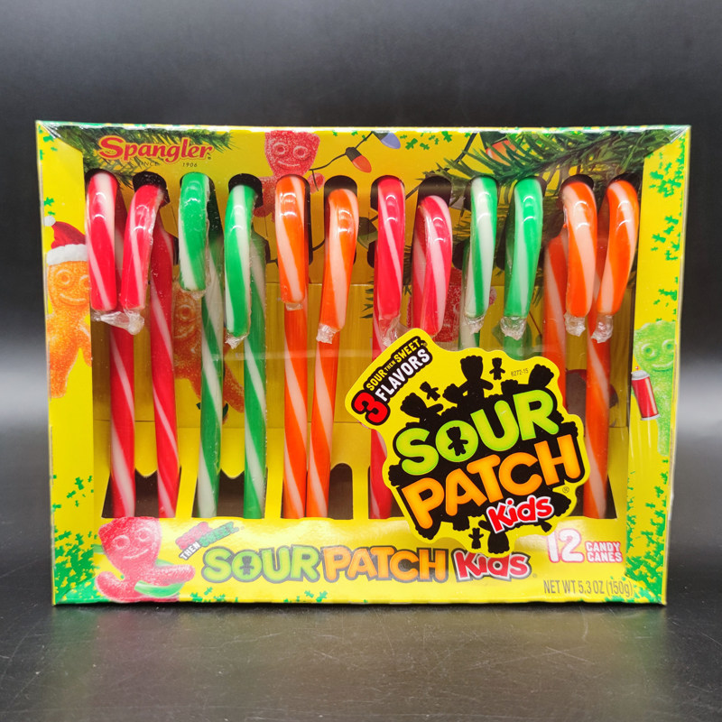 美国进口spanglercandycanes拐杖圣诞节糖果樱桃水果糖糖果