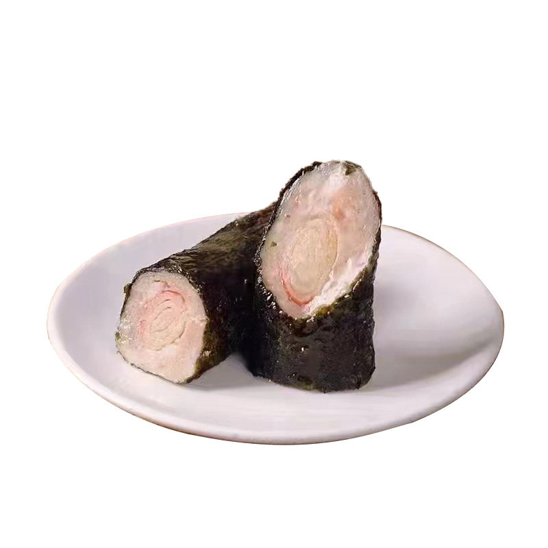 广式蟹柳紫菜卷广早茶点心广东特色早餐速冻包点