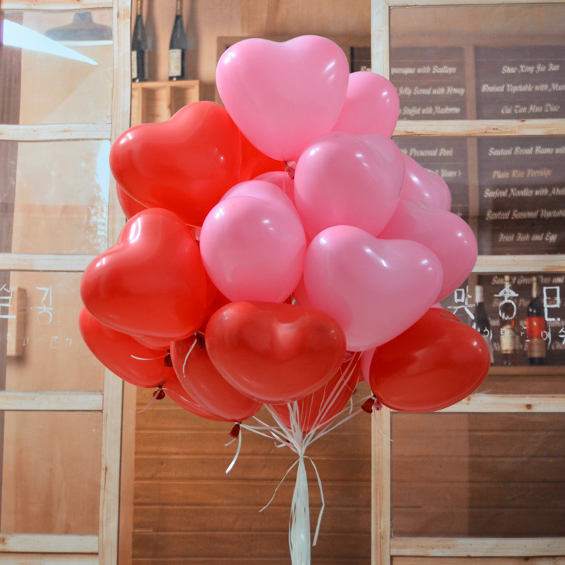 气球心形桃心装饰结婚粉色红色爱心加厚德国气球