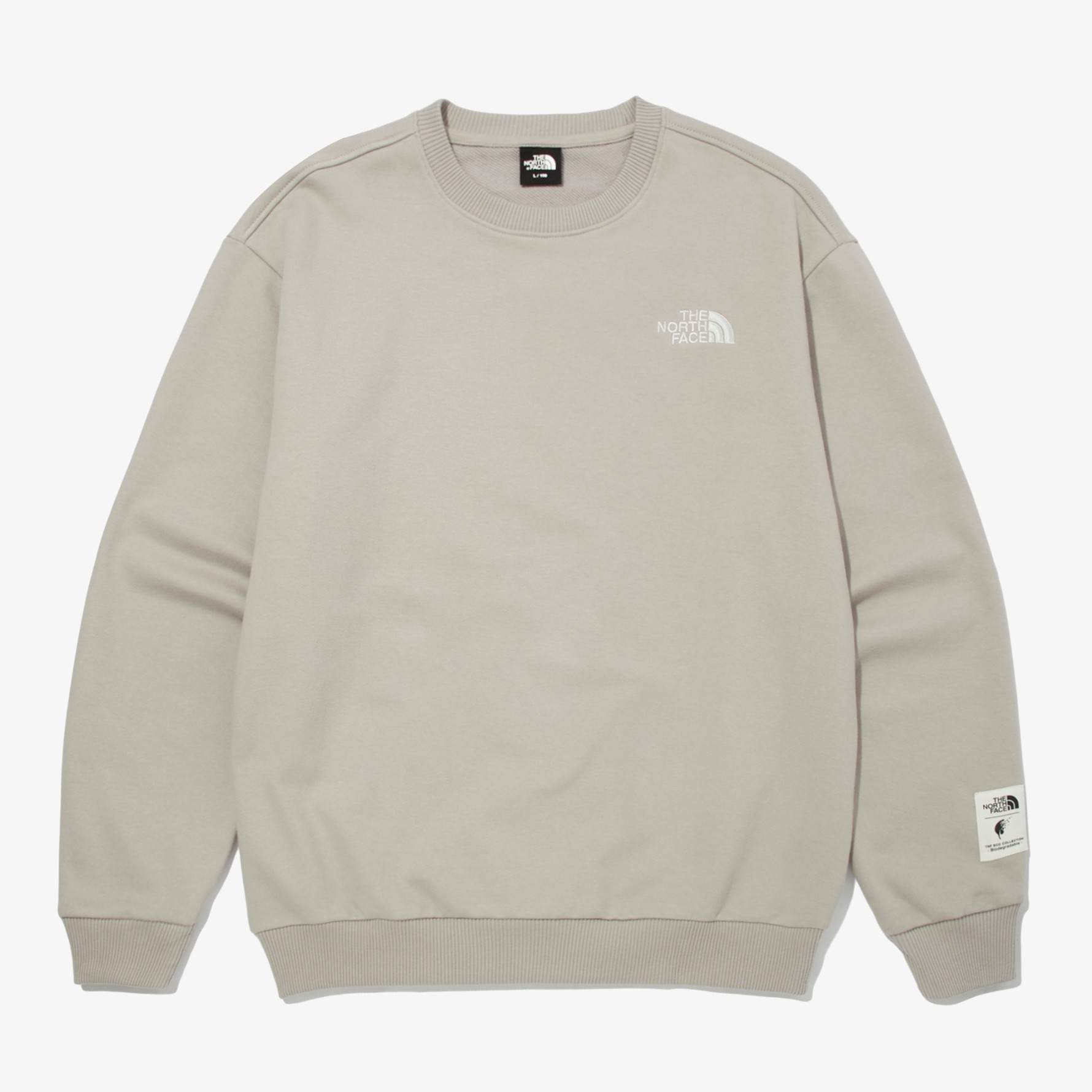 韩国代购thenorthface北面男女eco环保保标圆领卫衣运动卫衣