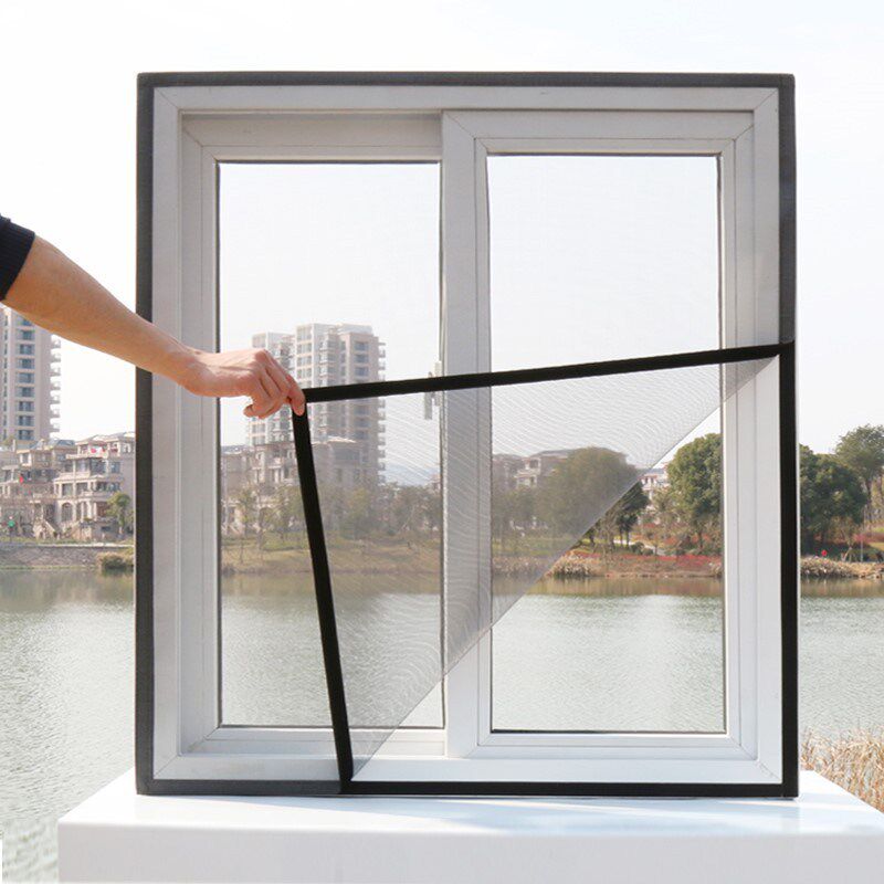 一次性上下窗台蚊帐窗户包邮粘胶防尘防虫黑色纱窗