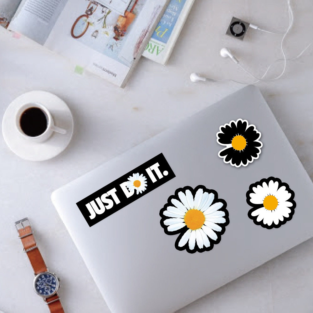 权志龙gd同款小雏菊行李箱贴纸笔记本电脑旅行箱ipad吉他笔记本个性小