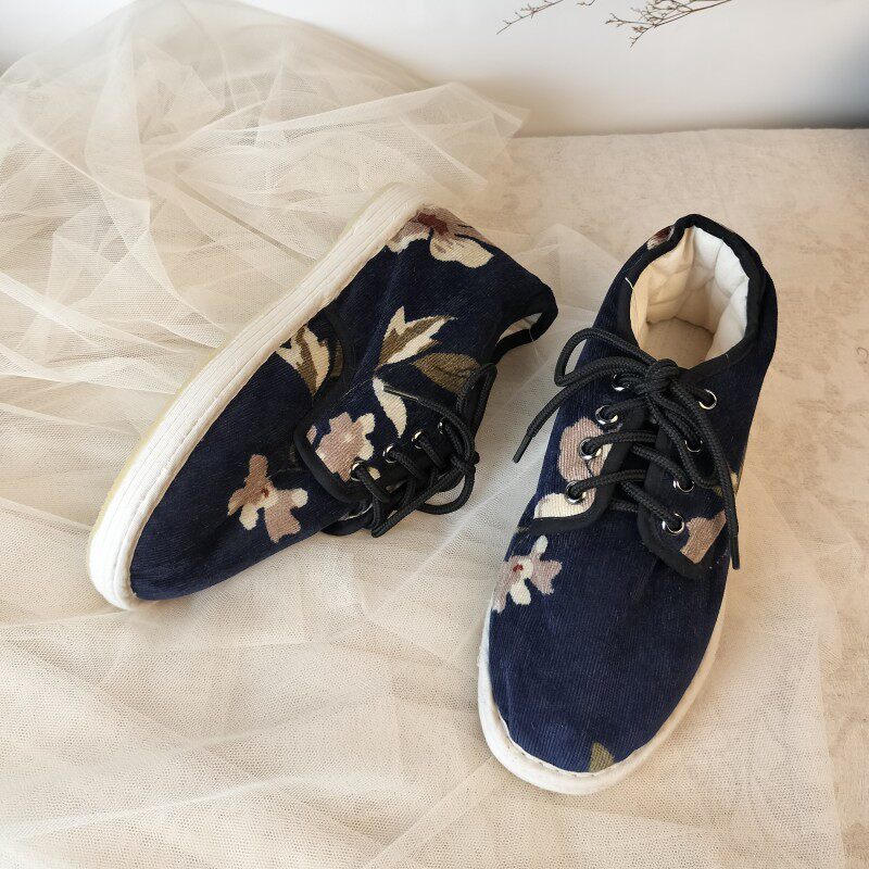 保暖妈妈中式棉鞋布棉鞋冬季舒服女士棉花千层布鞋