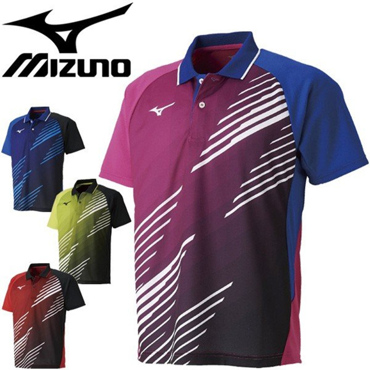 日本正品mizuno美津浓polo衬衫男士运动服乒乓球短袖乒乓球服