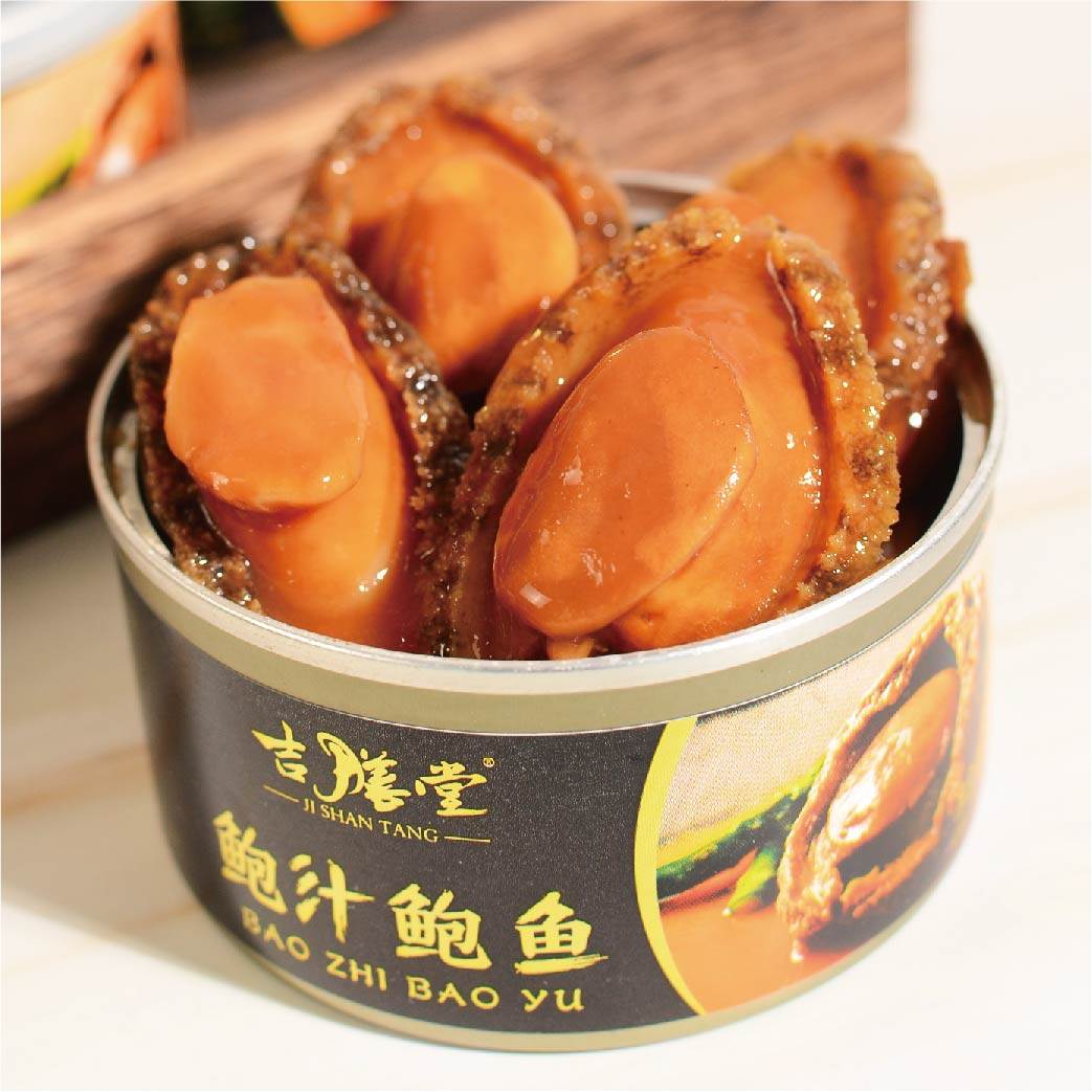 即食罐头180g跳墙熟食4只鲍鱼鲍汁膳堂5发鲍鱼