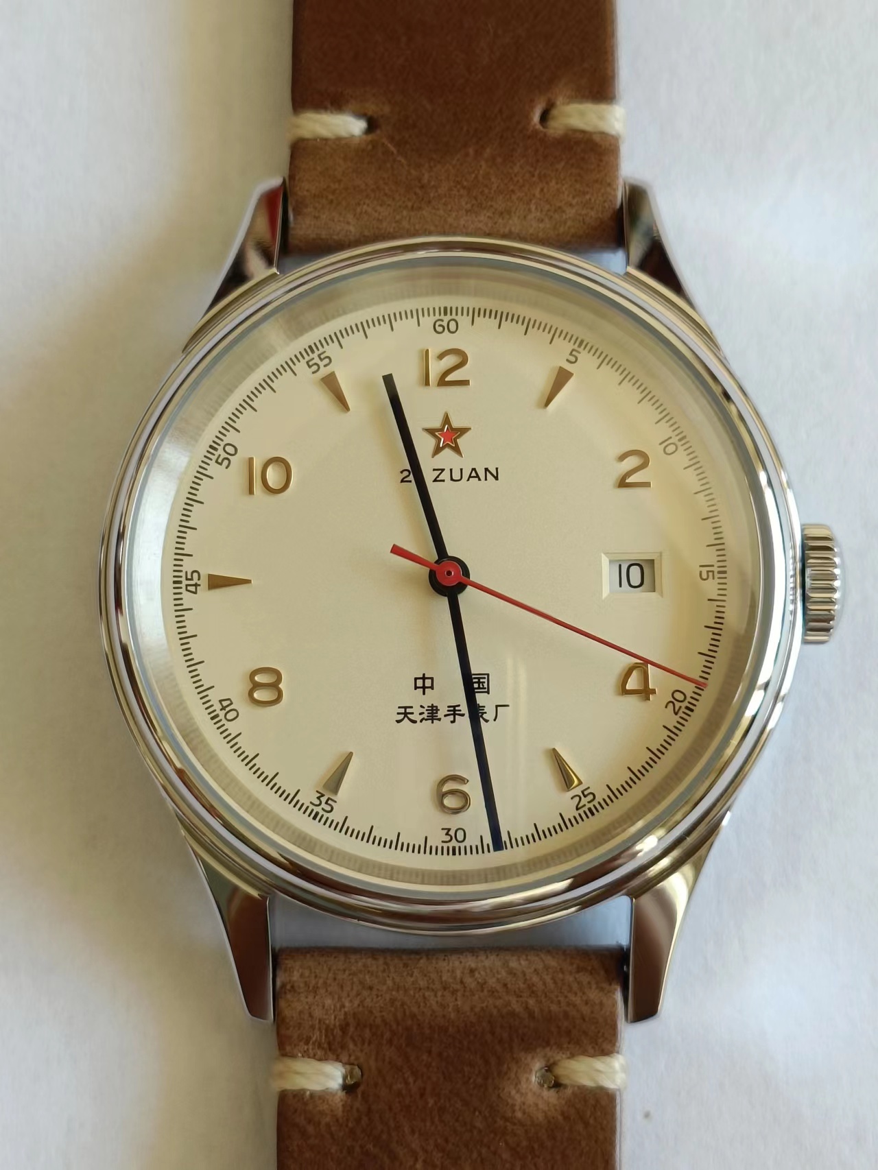 天津手表自动ST2130日历飞行员1963自动机械男表蓝宝石精钢出口版