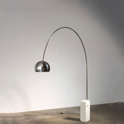 意大利flos大理石样板房酒店创意大气客厅书房沙发旁落地钓鱼灯