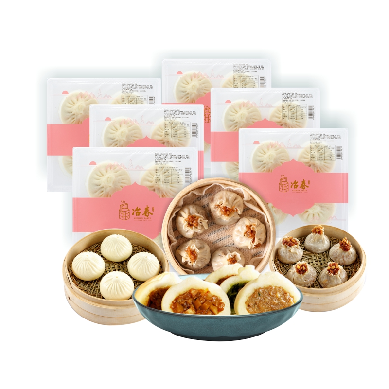 百年老店，扬州冶春 冻烧麦/包子/蒸饺/糕点 300g*4包+赠三丁包300g 