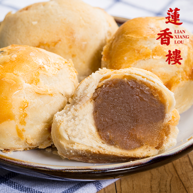 广州市莲香楼蛋黄莲蓉300g老广广州手信广东特产传统中式糕点