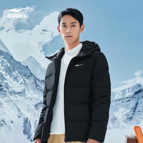 鸿星尔克羽绒服男2023冬季新款男士防泼水羽绒衣男装外套夹克男款多少
