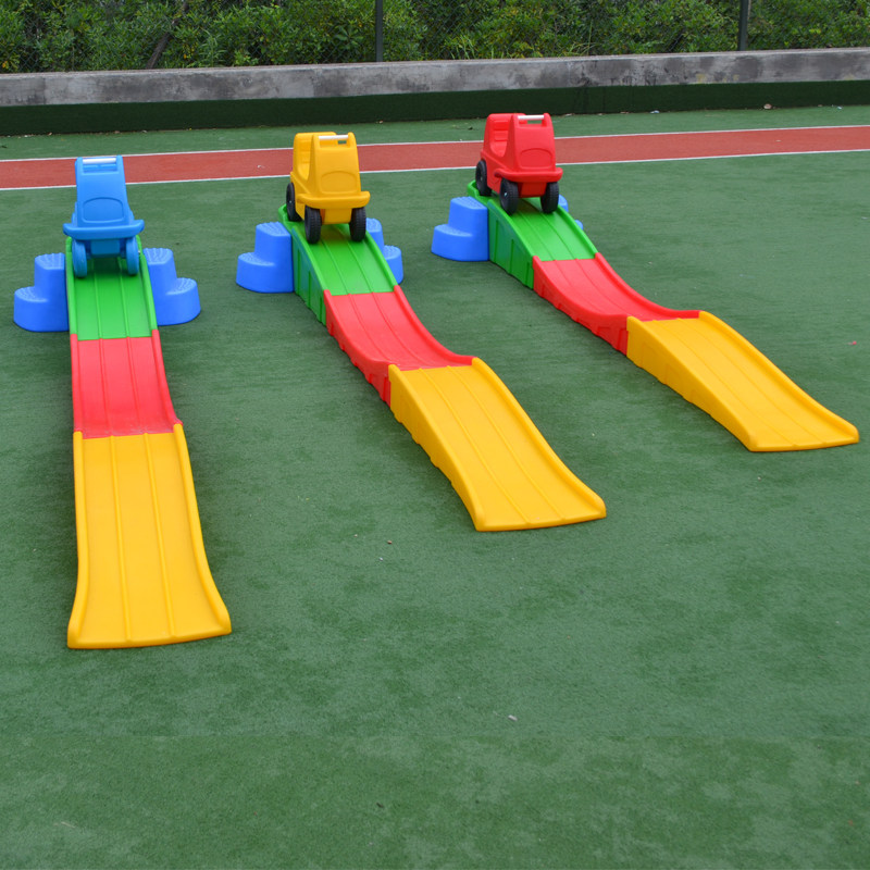滑行滑车三段式滑道幼儿园儿童滑梯平衡感统行车感统训练器材