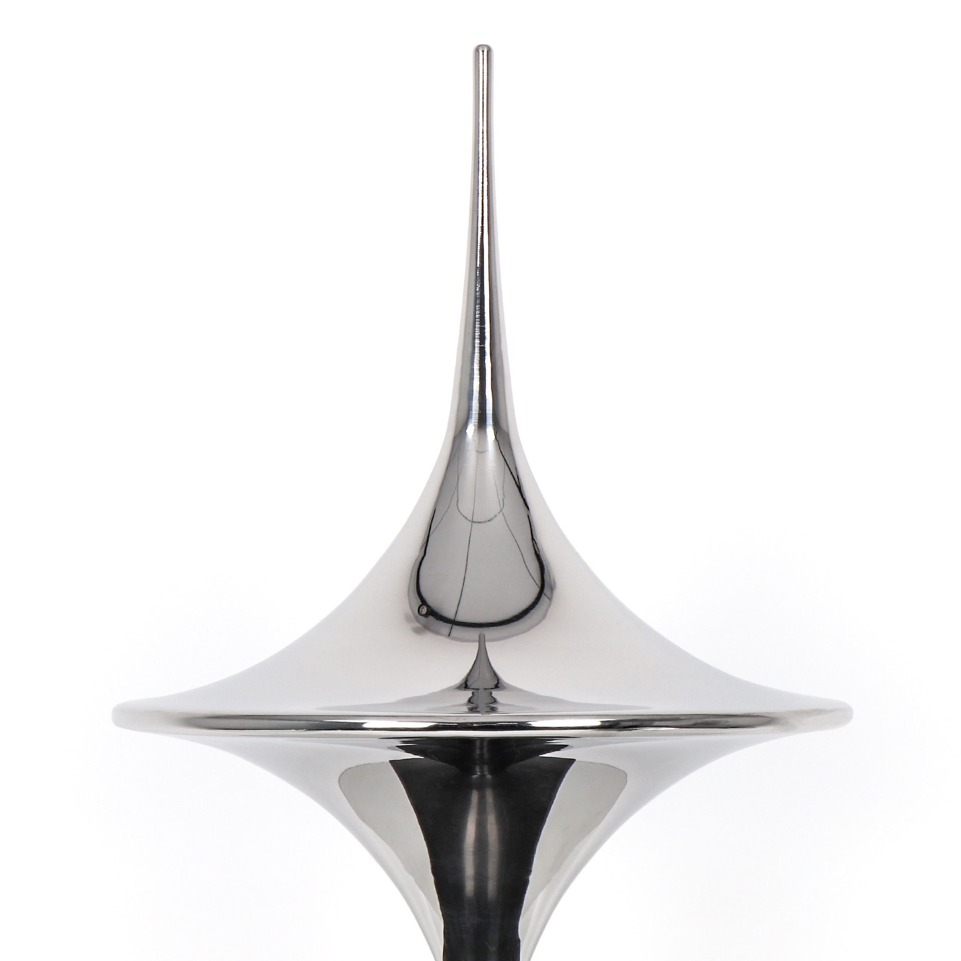 现代简约样板房售楼处创意不锈钢陀螺摆件家居大理石电视柜摆件